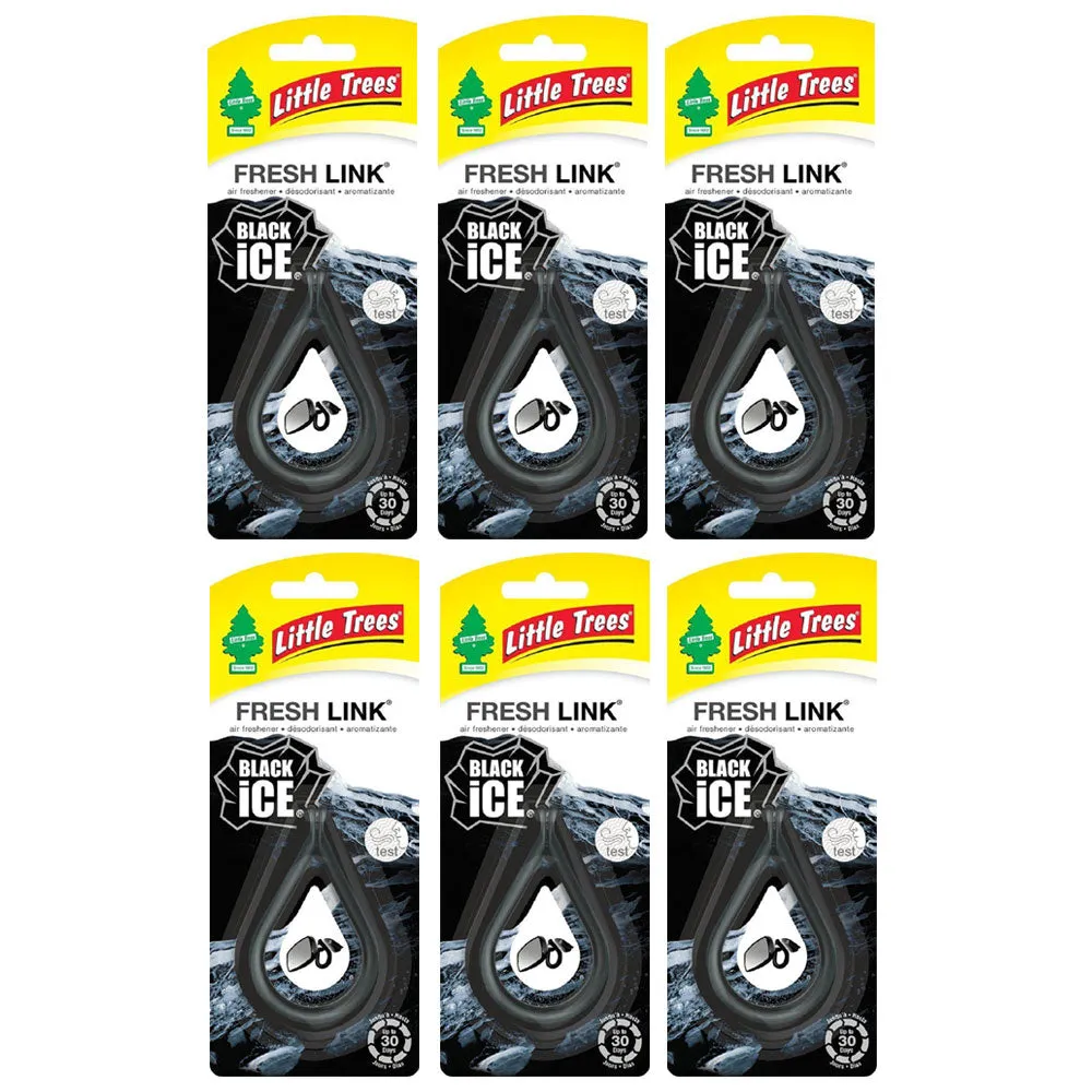 6 PCS Car Smell Fresh Scent Trees Air Freshener Home Hanging Office Aroma Black