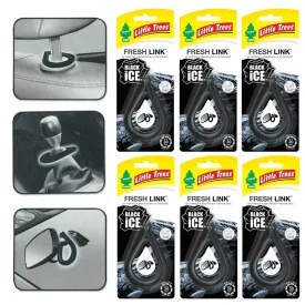 6 PCS Car Smell Fresh Scent Trees Air Freshener Home Hanging Office Aroma Black