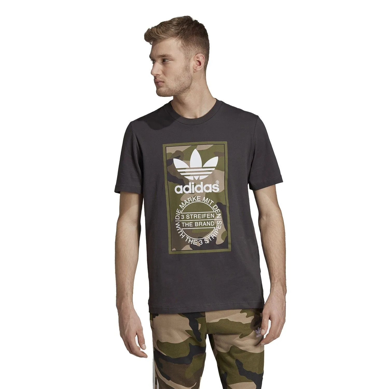adidas Originals Camouflage Tongue Label Tee - Black
