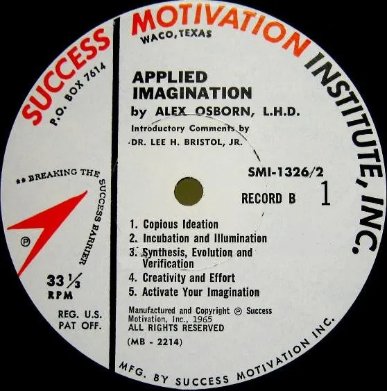 Alex Osborn, L.H.D., Dr. Lee H. Bristol, Jr. - Applied Imagination - LP