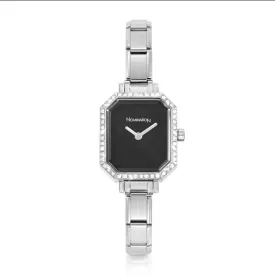 Classic Paris Rectangular CZ Black Watch 076036/012