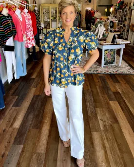 Double Button Wide Leg Trousers - Judy Blue