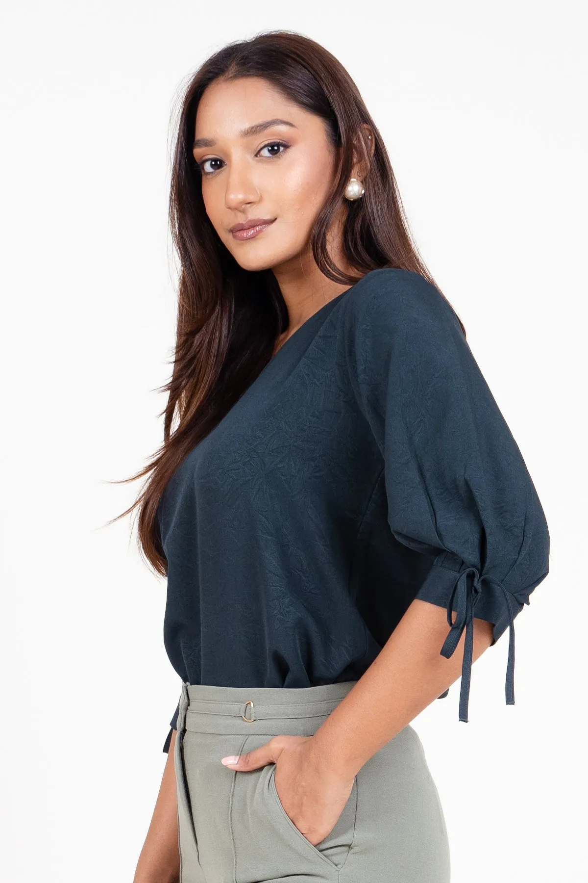 Envogue Women's 3/4 Sleeve Chic Office Blouse