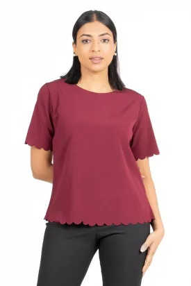 Envogue Women's Elbow Length Chic Office Blouse