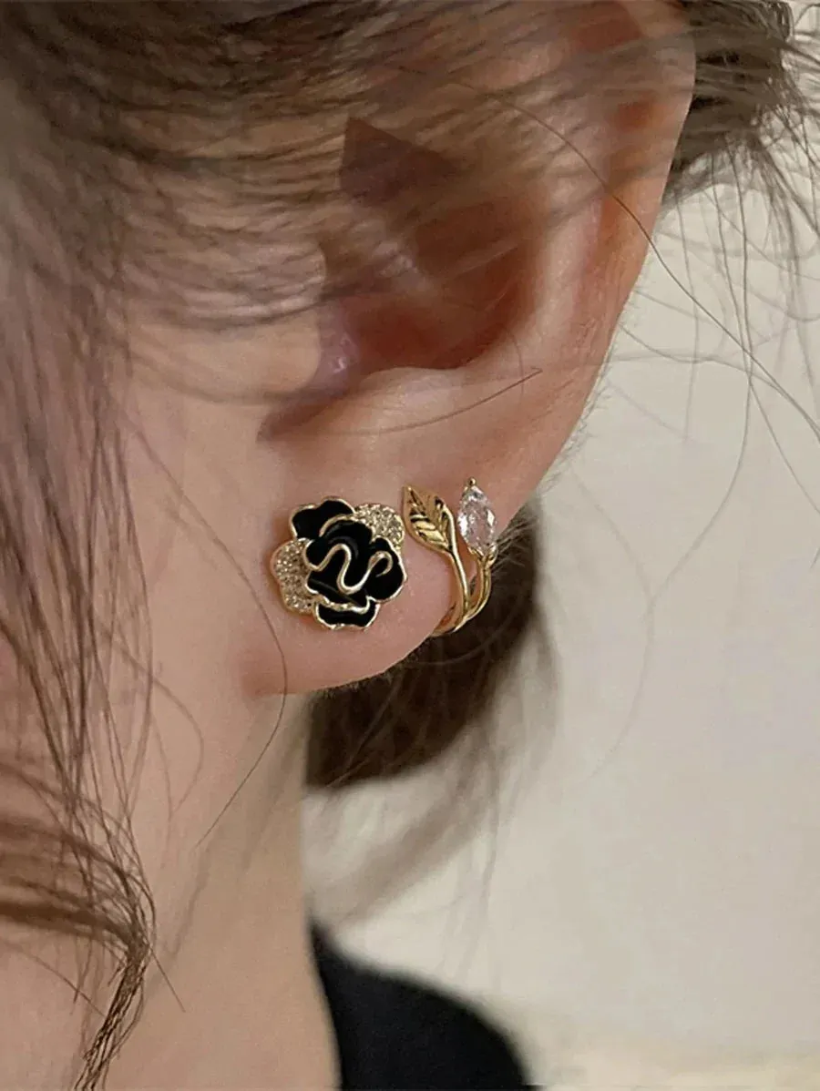 Flower Decor Earring Jackets