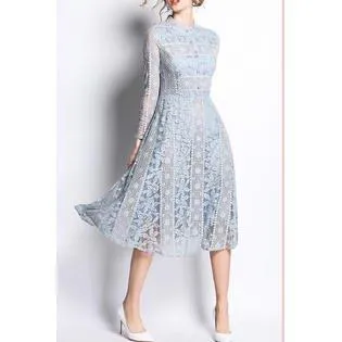 Ketty More Women Lace High Neck Slim Fashion Dress - KMWDC6136