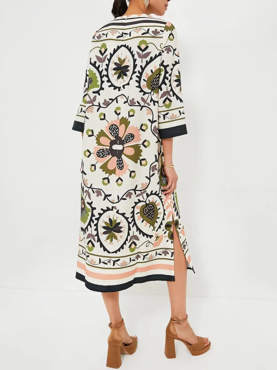 Long Sleeve Printed Dress