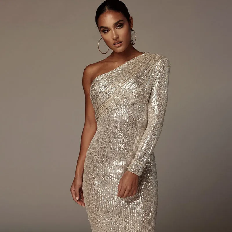 LuxeSilk Elegant Evening Gown with Wrapped Bust