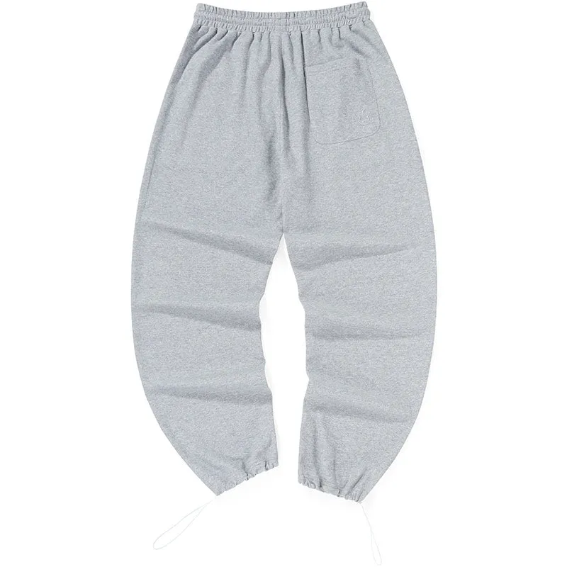 Minimalist Plain Letter Print Elastic Jogger Pants