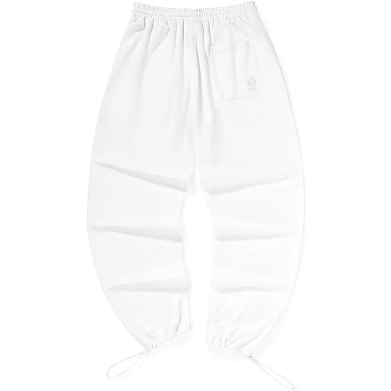 Minimalist Plain Letter Print Elastic Jogger Pants