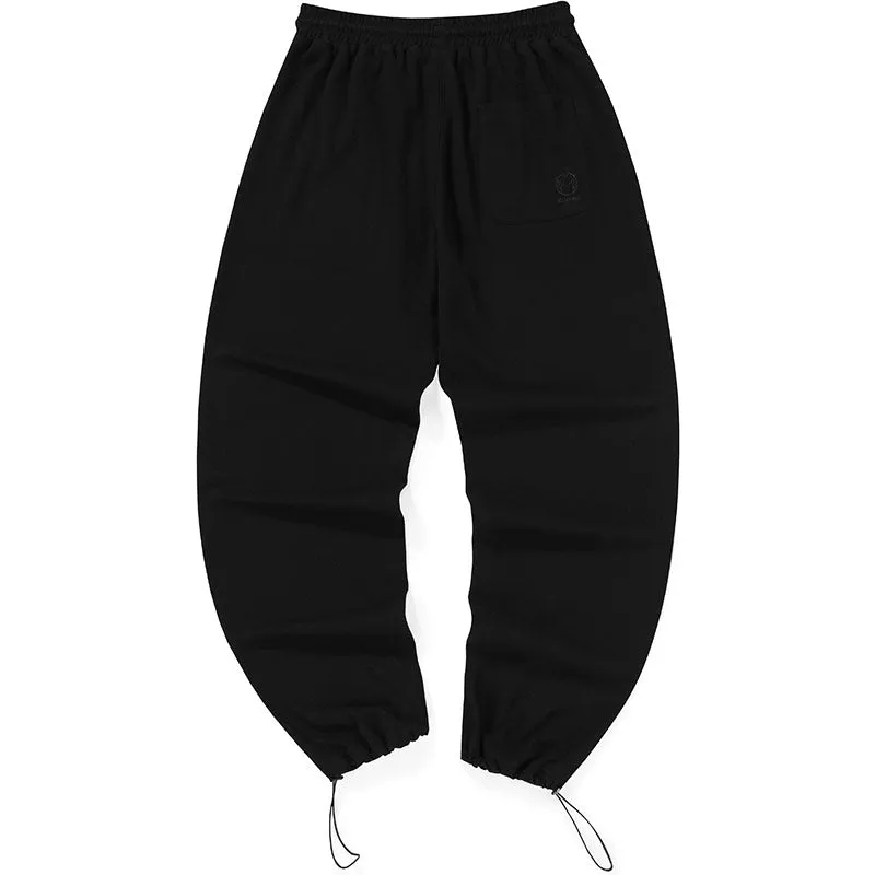 Minimalist Plain Letter Print Elastic Jogger Pants