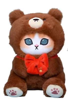 Mofusand Brown Bear Cat Plush 9"