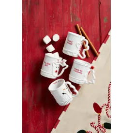 Mud Pie Christmas Figural Handle Mug