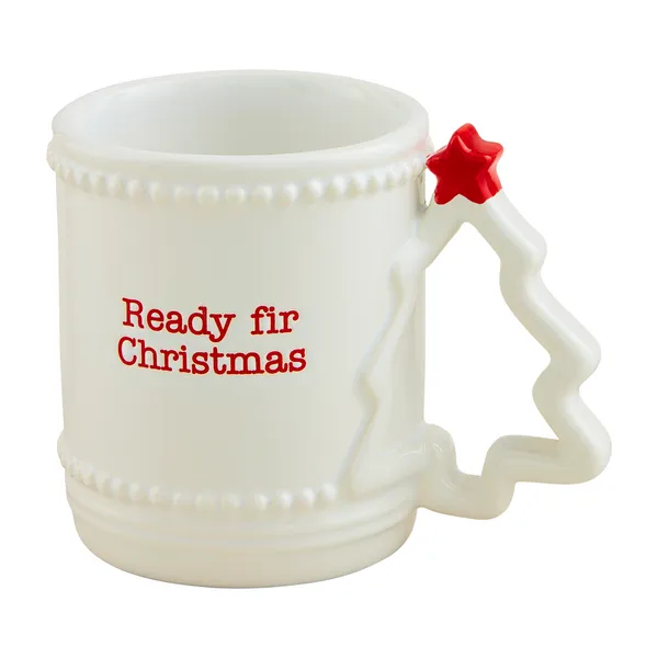 Mud Pie Christmas Figural Handle Mug