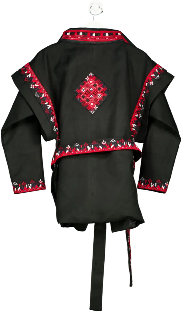 Nadya Shah Black Helena Belted Jacket UK XS/S