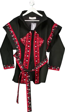 Nadya Shah Black Helena Belted Jacket UK XS/S