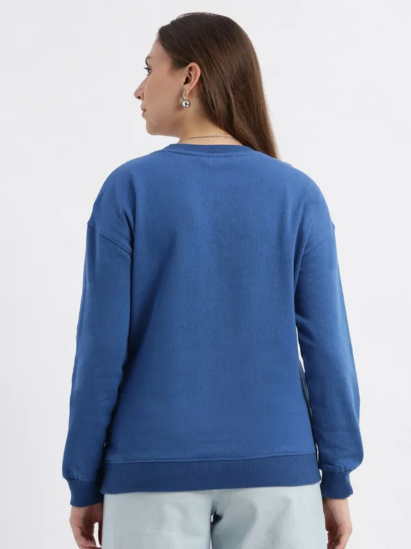 Oversized Cobalt Blue Casual Sweatshirt