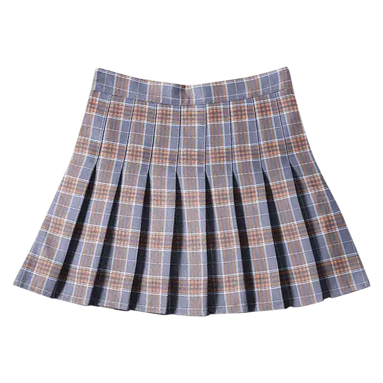 Plaid Women Pleated Skirt Summer High Waist Preppy Mini Skirt