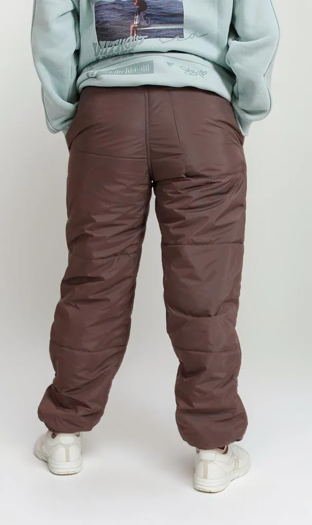 R206947 -Water Proof Puffer Pants - Brown