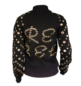 Rebel grommet denim bomber