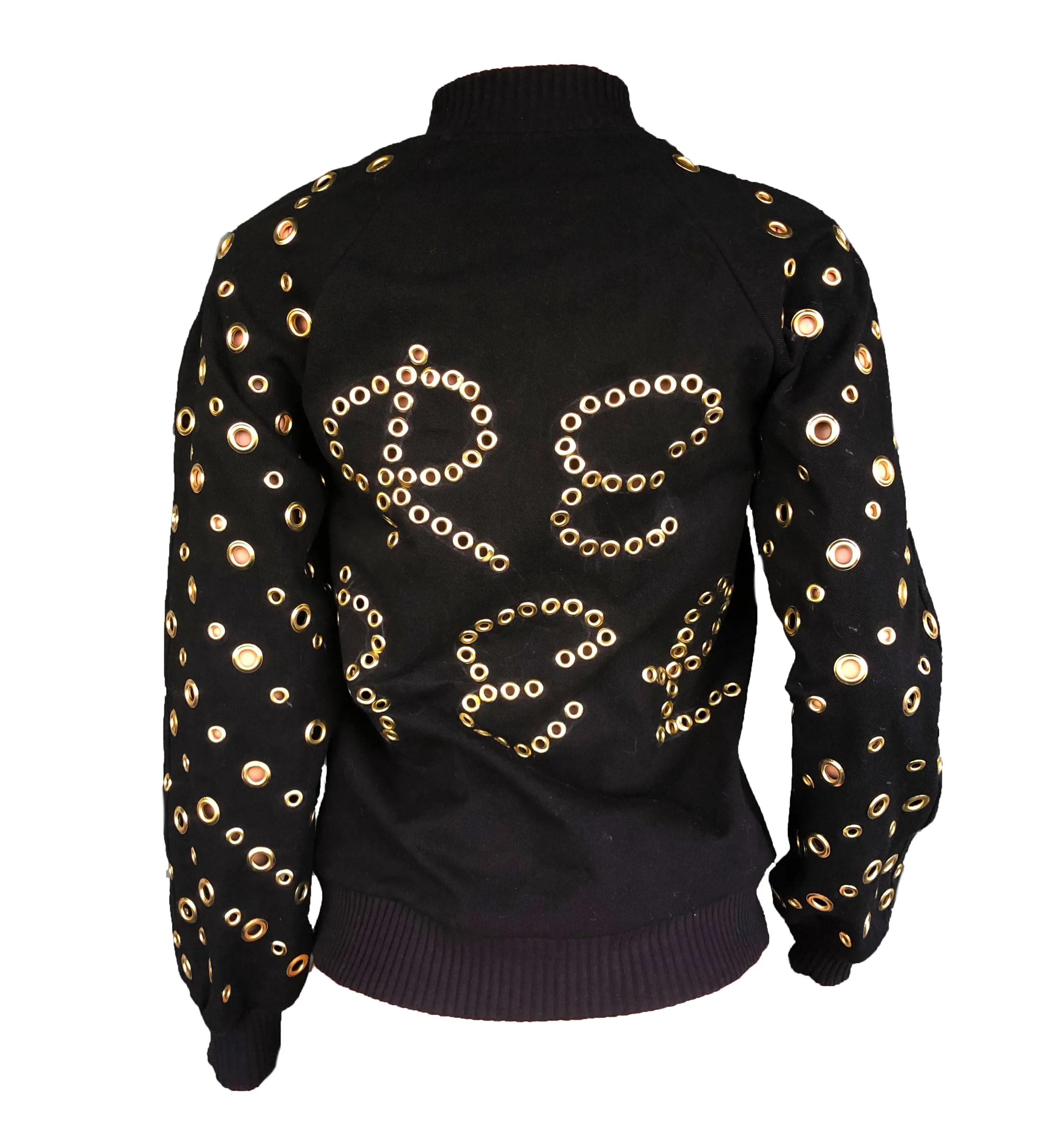 Rebel grommet denim bomber