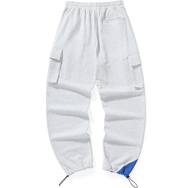 Safari Style Color Block Spliced Jogger Sporty Pants