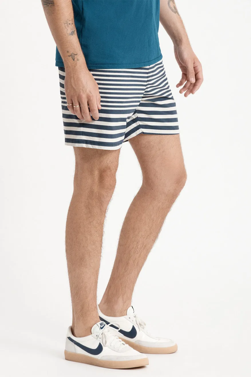 Voyage Hybrid Short - Off White/Washed Navy