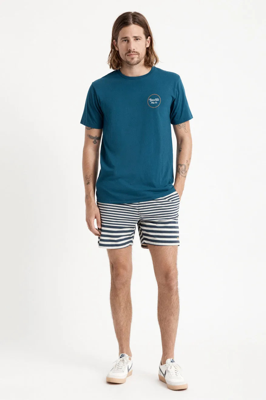 Voyage Hybrid Short - Off White/Washed Navy