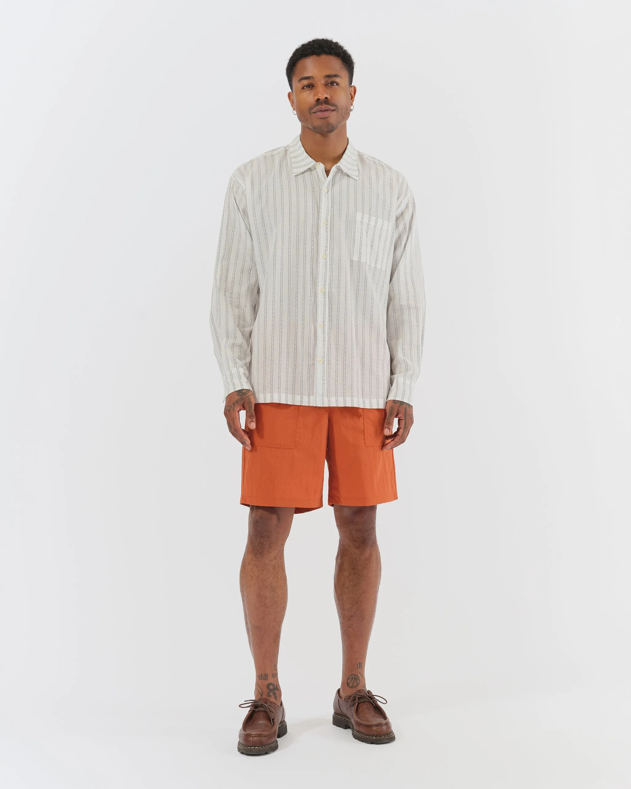 White Dobby Leisure Shirt