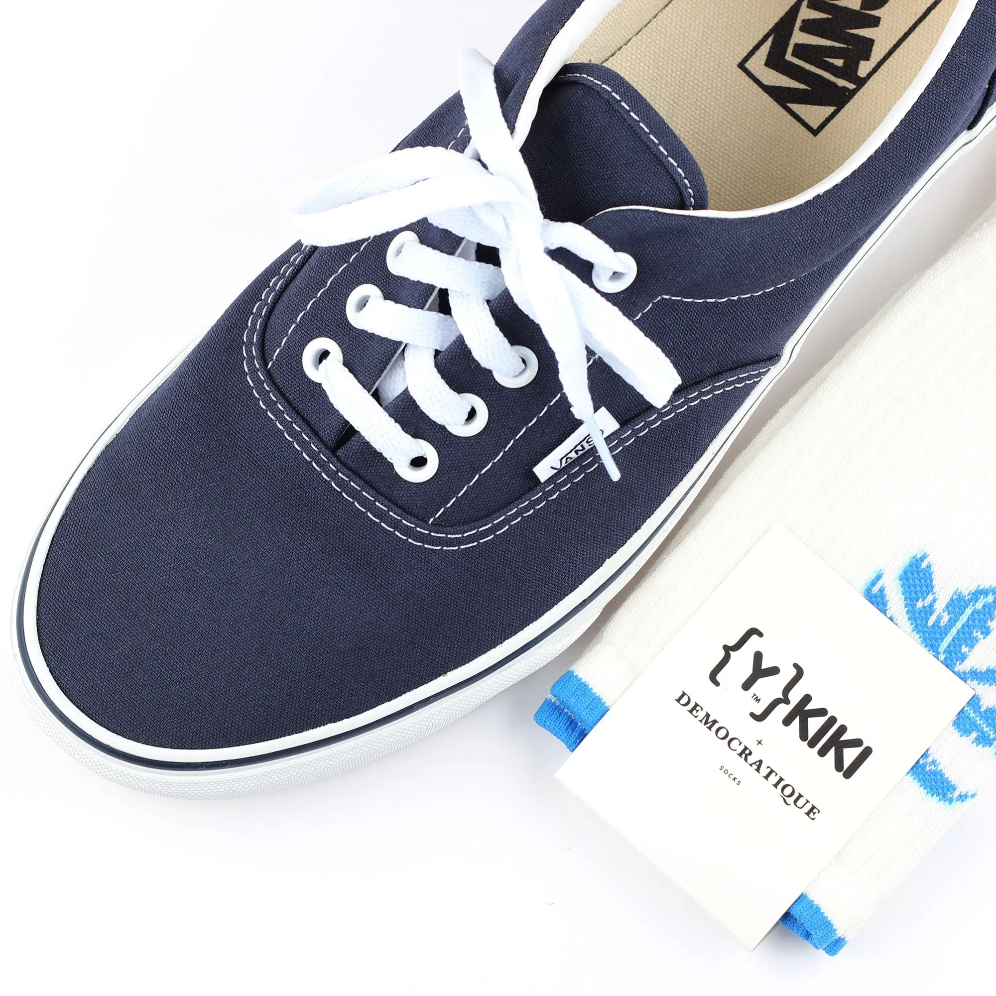 YKIKI x Democratique Socks Athletique Classique Motif Off White / Adams Blue / Poolside Green