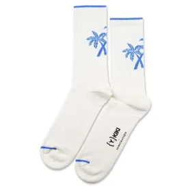 YKIKI x Democratique Socks Athletique Classique Motif Off White / Adams Blue / Poolside Green