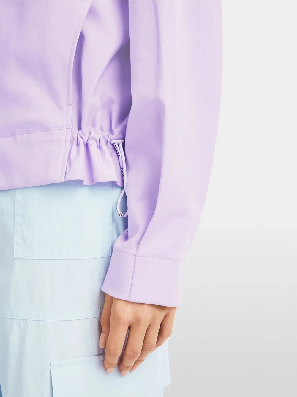 Zip Cotton Jacket - Soft Sky Blue